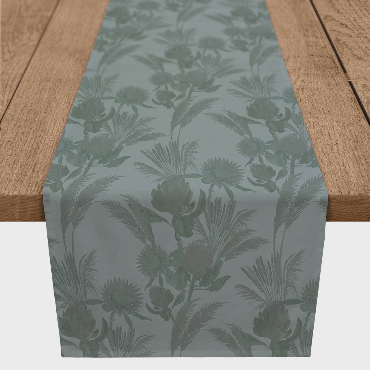 72" Tones Protea Blooms Cotton Twill Runner